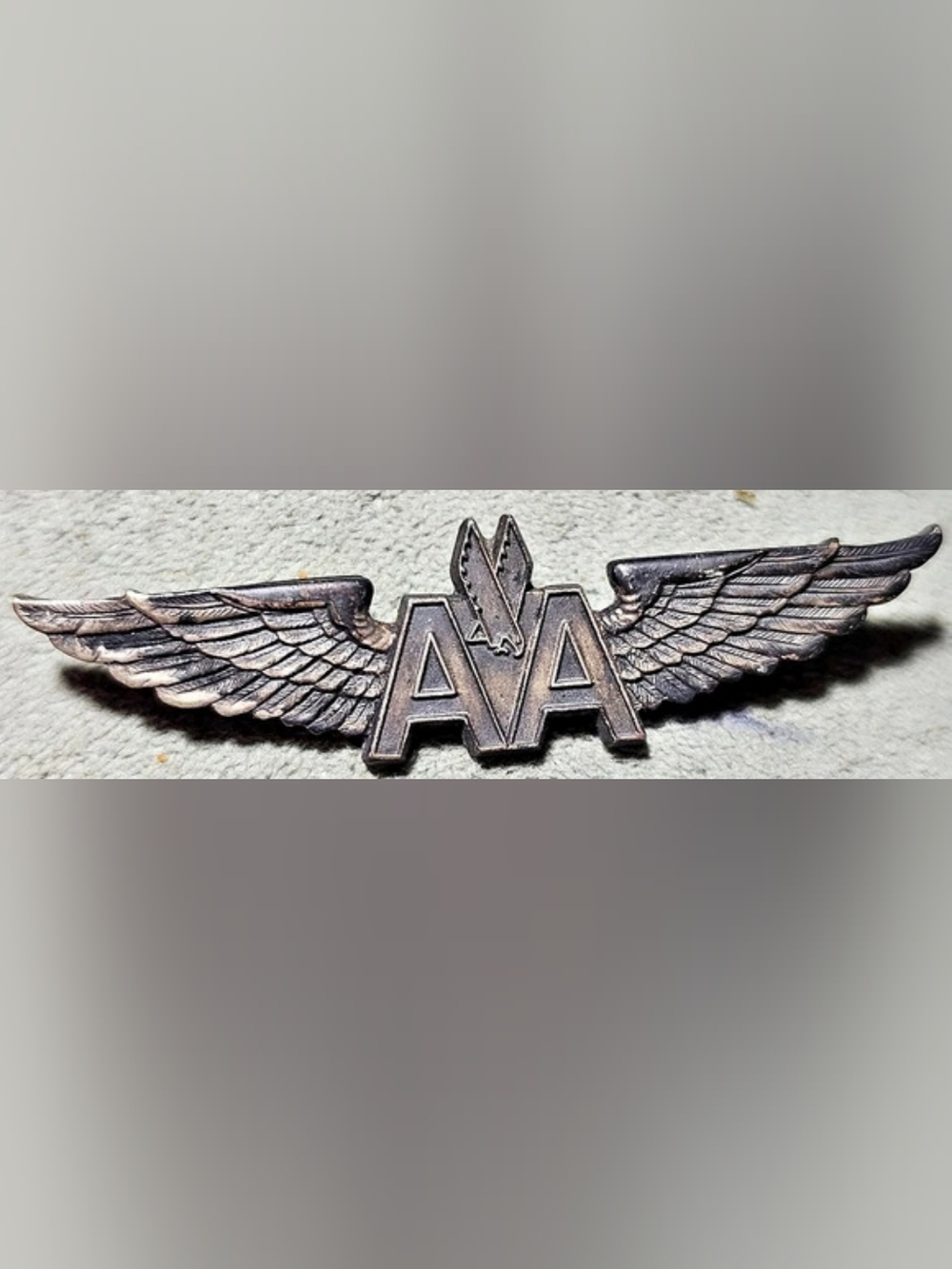 Vintage Sterling Silver American Airlines Flight Attendant Wings Brooch